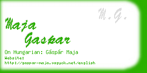 maja gaspar business card